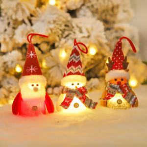 Snowman Glowing Christmas Ball Home Decoration Creative  Christmas Decoration Cartoon Santa Claus 