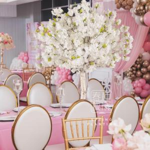 Outdoor Wedding Hotel Decoration white Artificial Cherry Tree